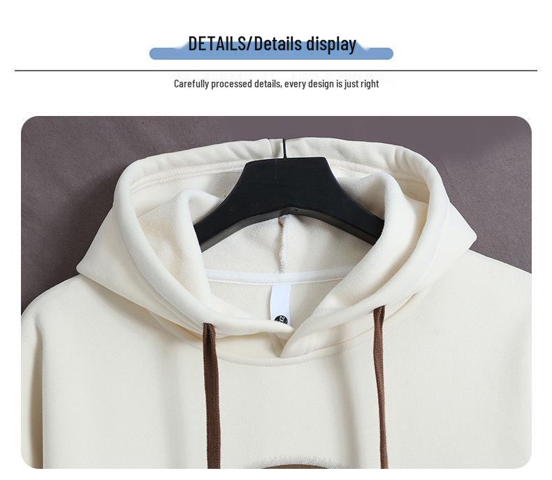 Gradient Color Block Hooded Sweatshirt for Boys, Junior High & High School Students - Plus Velvet, Thickened, Autumn/Winter Outerwear for Teens