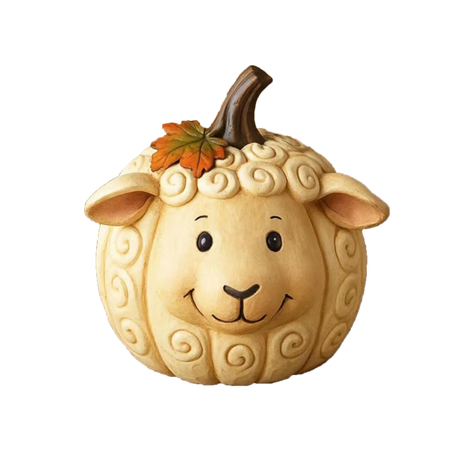 

Статуи тыкв с домашними животными, смоляные украшения, украшения для дома и рабочего стола, праздничные украшения One Size