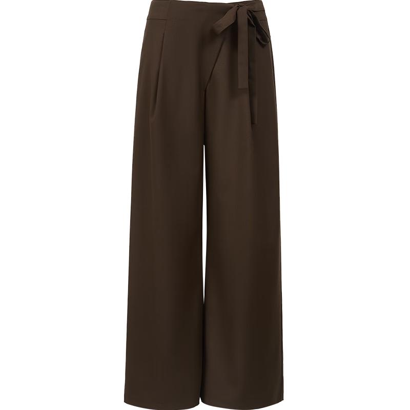 VEROMODA Women's High-Waist Wide-Leg Trousers with Tie Detail