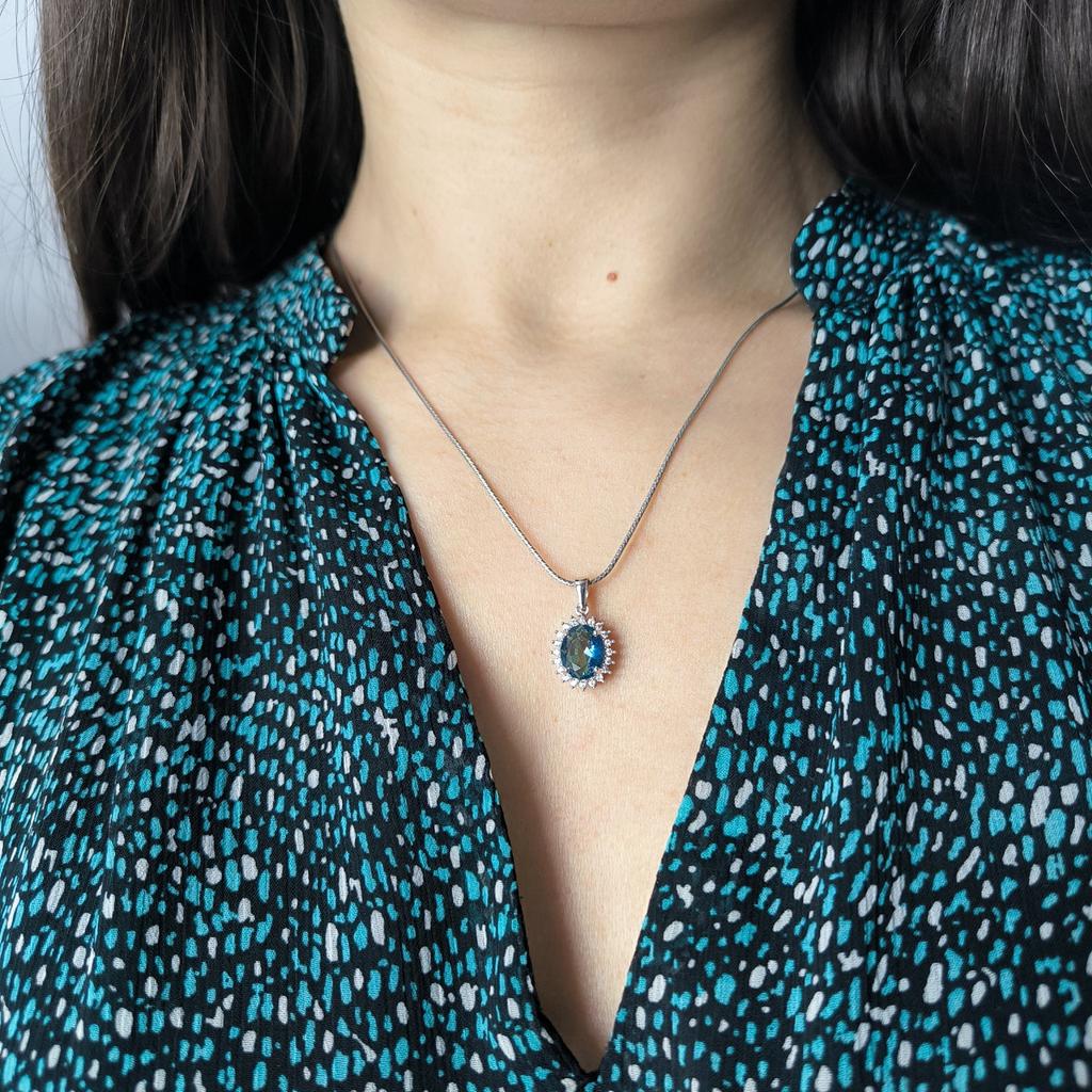 Серебряная подвеска с мистик топазом 2.113ct (2203889)