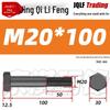 Grade 12.9 Reverse Thread Hex Bolt, M6-M24 High-Strength Blackened Hexagon Screw