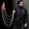 Suit Corsage Rhinestone Peacock Fashion Jewelry Clothing Accessory Men Brooch Vintage Brooch