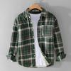 Men's Plaid Casual Long Sleeve Shirt - Versatile and Stylish for Spring and Autumn (Style 6120).