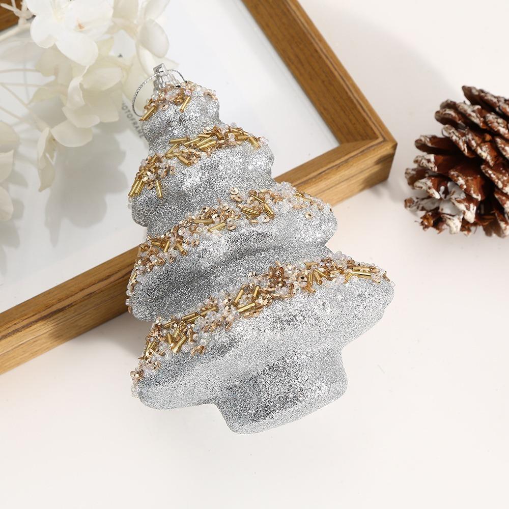 

Foam Xmas Tree Hanging Pendant Exquisite Christmas Scene Prop Hanging Ornament Indoor Decoration серебряный