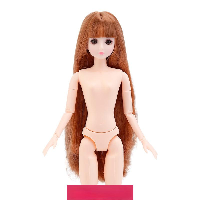 30cm 20/26Jointed Girl Doll Nude Body Parts Dolls With Hair Kids Toys 23 Jointed Girl Doll