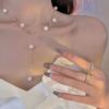 Pearl Y-shaped necklace Gypsy one, multi-wear stacked fringed collarbone chain, new sweater chain for women
