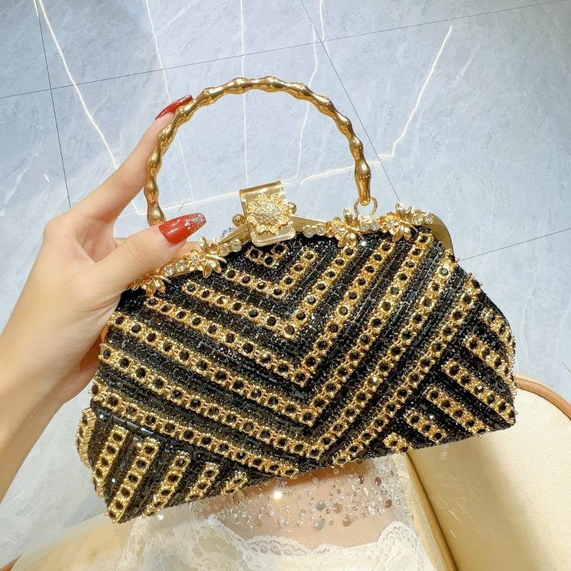 Rhinestone Handbag Diamond-encrusted Bag Chain Cheongsam Bag Hand-held Dinner Bag Single-shoulder Crossbody Bag