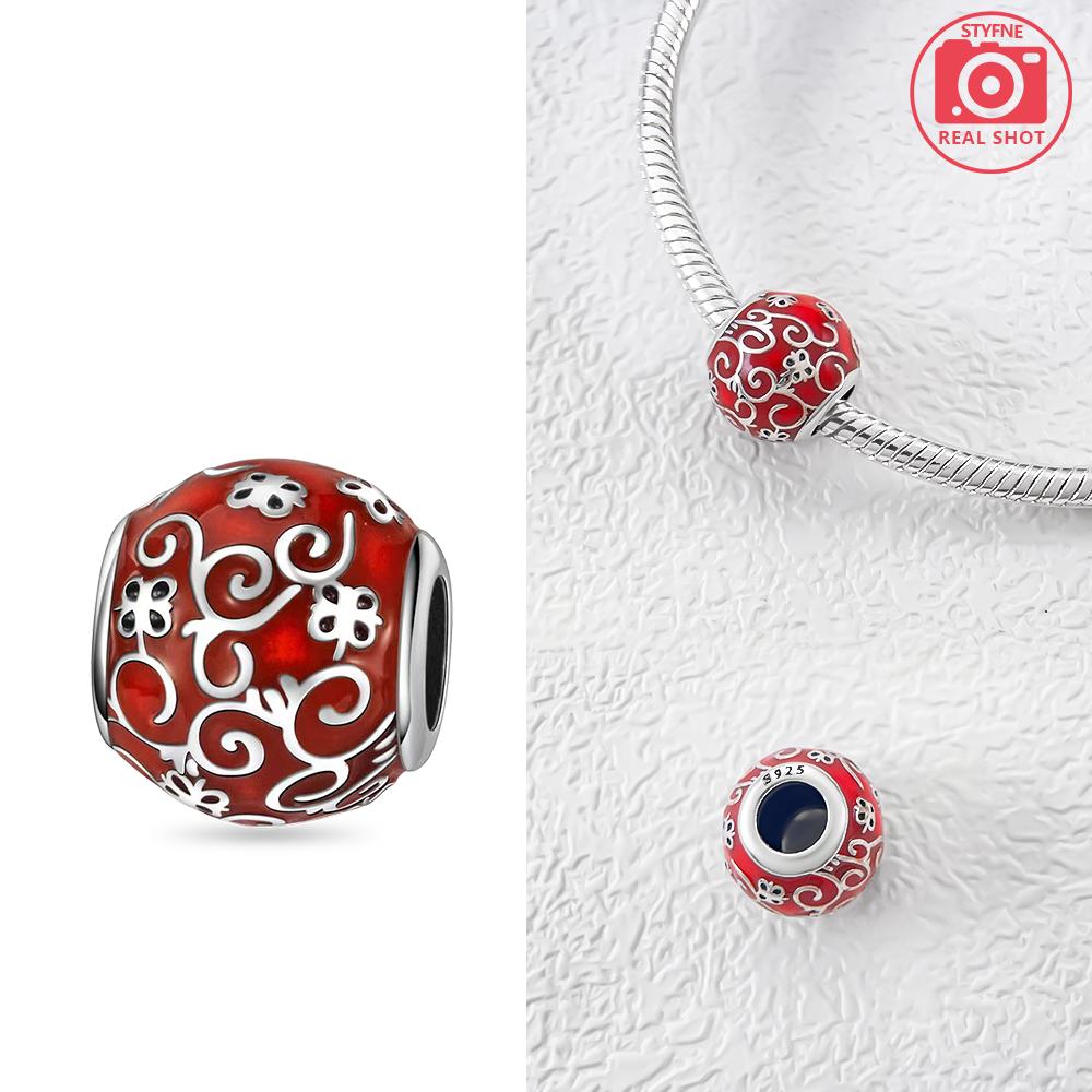 Original Charms Copper Love Heart Bow Tie Santa Claus Image Snowflake Beads Fit Bracelet Women Making Gift Accessory Diy