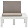 VidaXL Chaises de salon de jardin et coussins 2 pcs Plastique Blanc