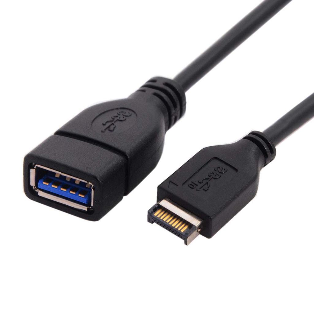 Cablecc USB Header předního panelu na USB Samice Prodlužovací kabel 20cm 3.1 3.0 Typ-A