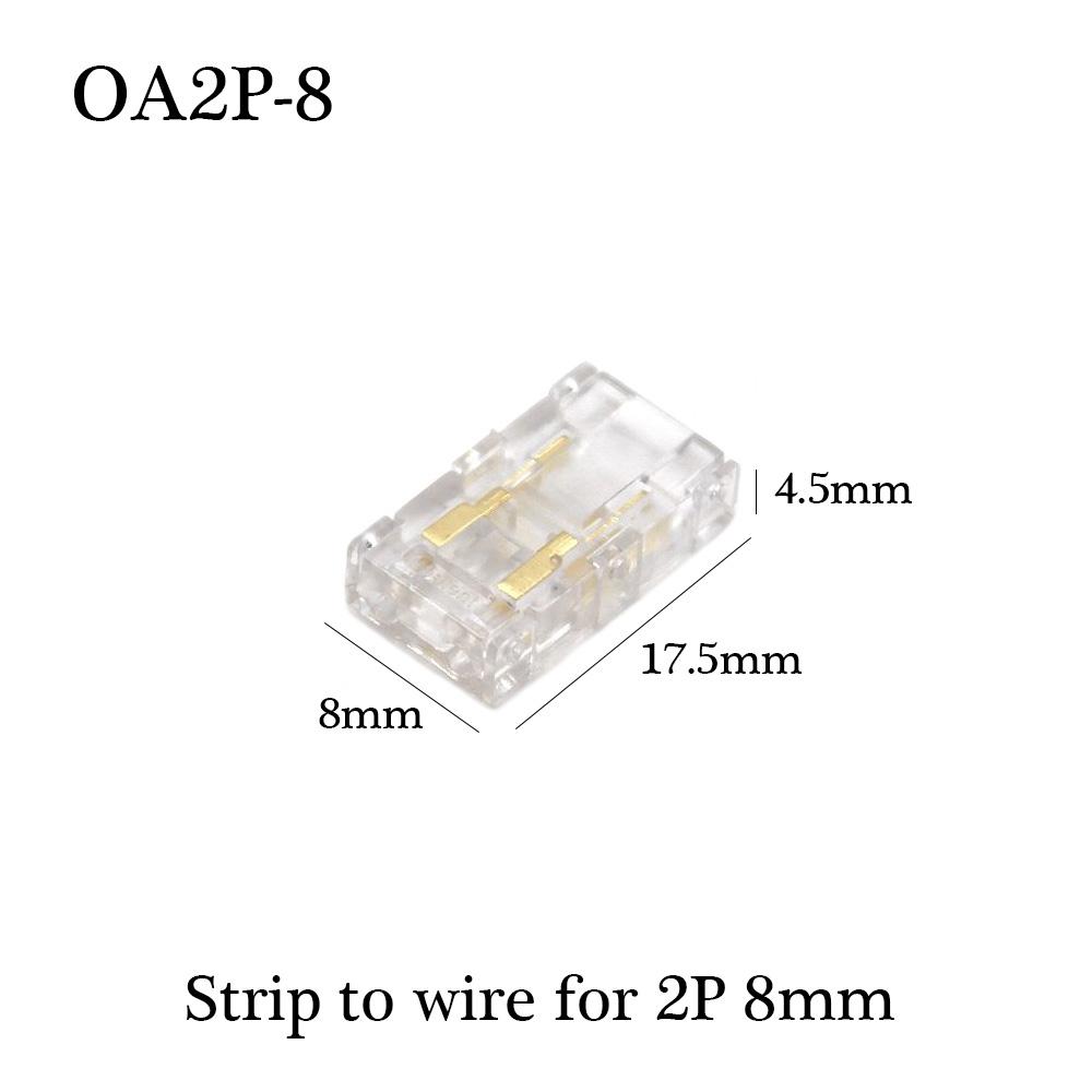 COB Mini Led Light Strip Wire Connectors 2 3 4 Pin Connection Solderless FCOB RGB CCT 5 8 10mm LED Strip To Strip Wire Connector