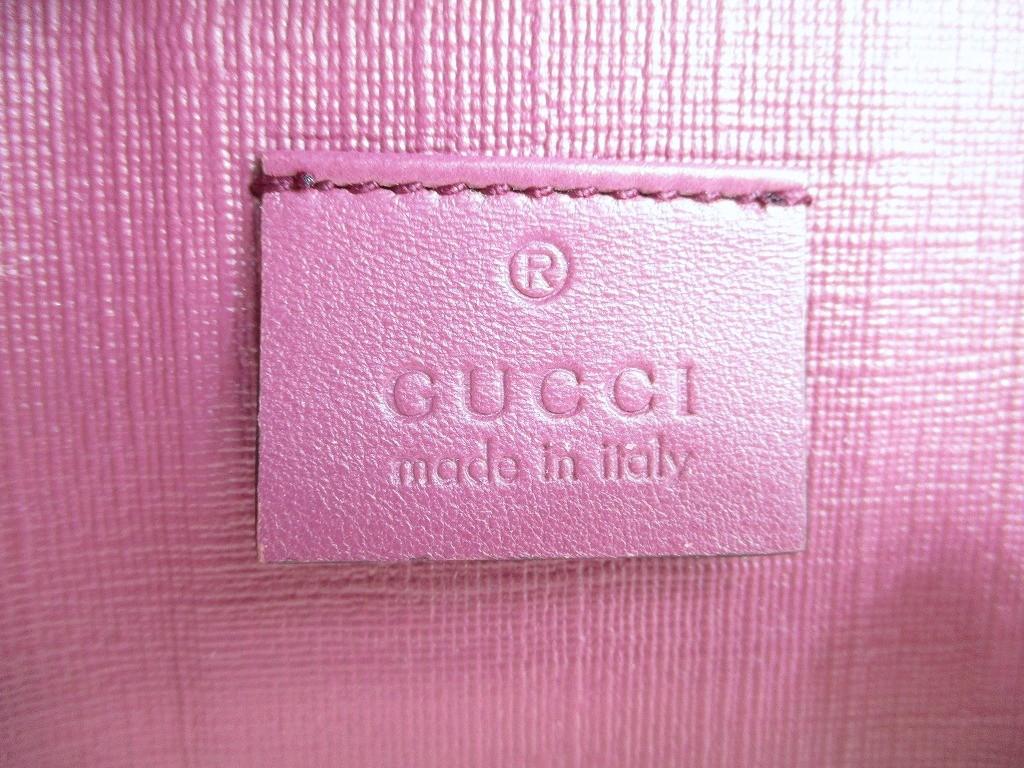 Authentic GUCCI GG Coating Canvas Wine Red Leather 6 Pics Key Chain #a902  Refurbished