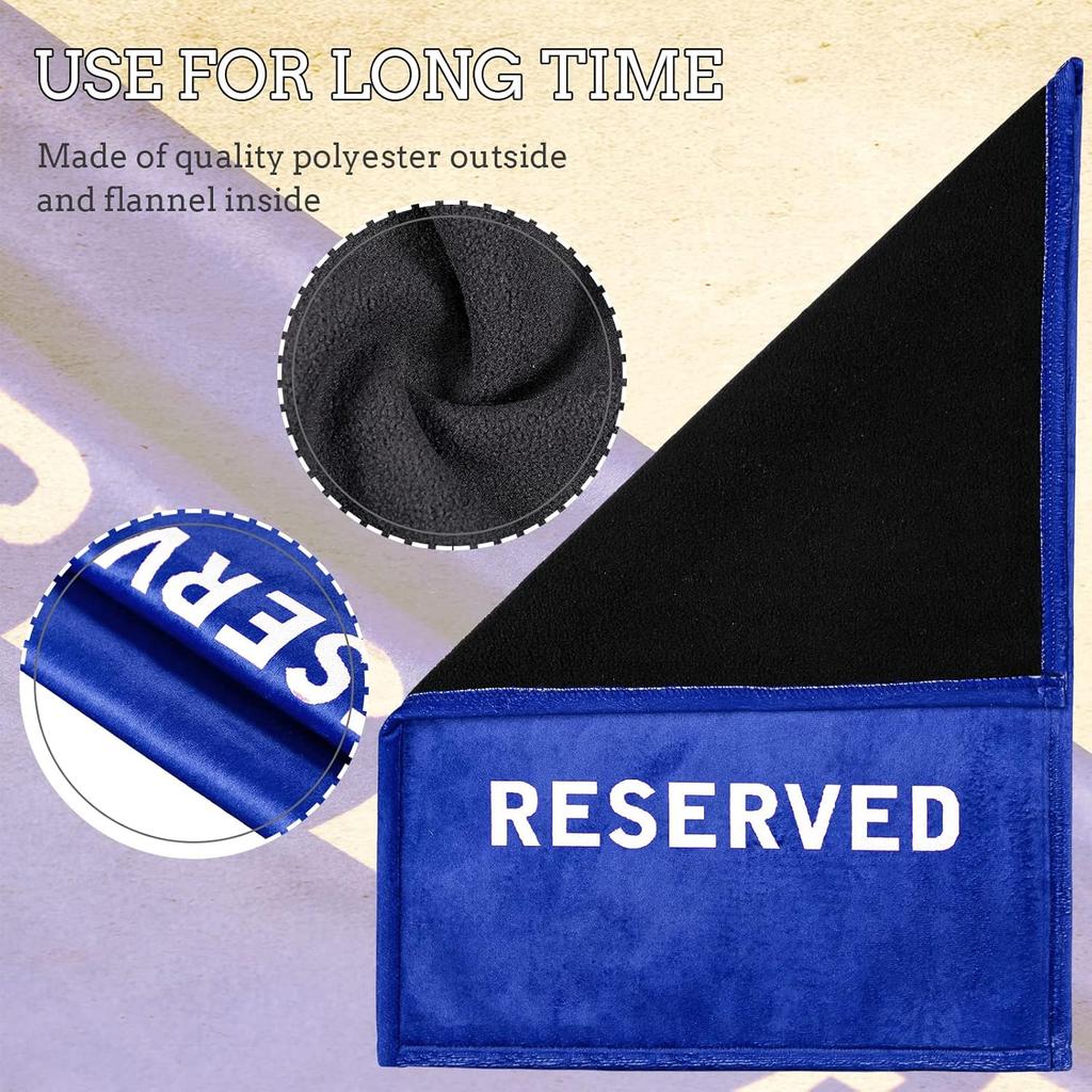 Tudomro Reserved Signs for Pews Chairs Reserved Pew Cloths Seating Signs Placeholder for Church Wedding Seats Decoration(Blue, White,8 Pieces)