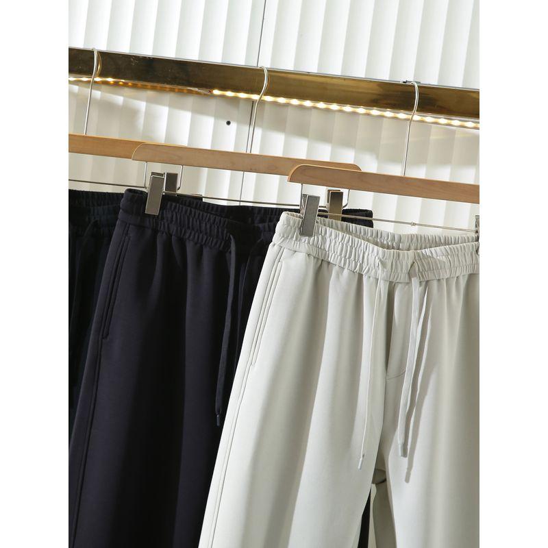 Comfortable and Relaxed, Smooth and Soft Elastic Air Cotton/Modal High-End Men's Autumn and Winter Straight-Leg Casual Sports Trousers