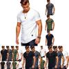 Men's Slim Fit O-neck Short Sleeve Muscle Tee T-shirt In Soft Breathable Fabric