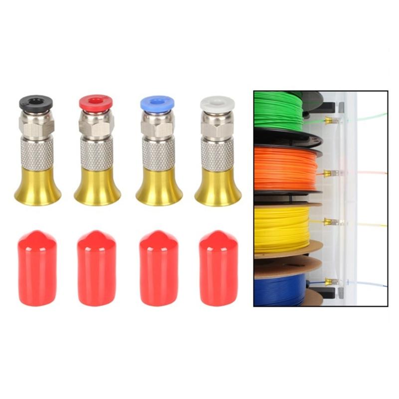 PC4 Pneumatic Fittings Kit Highly Temperature Resistant For 3D Printer Accessory Stable Material Feeding