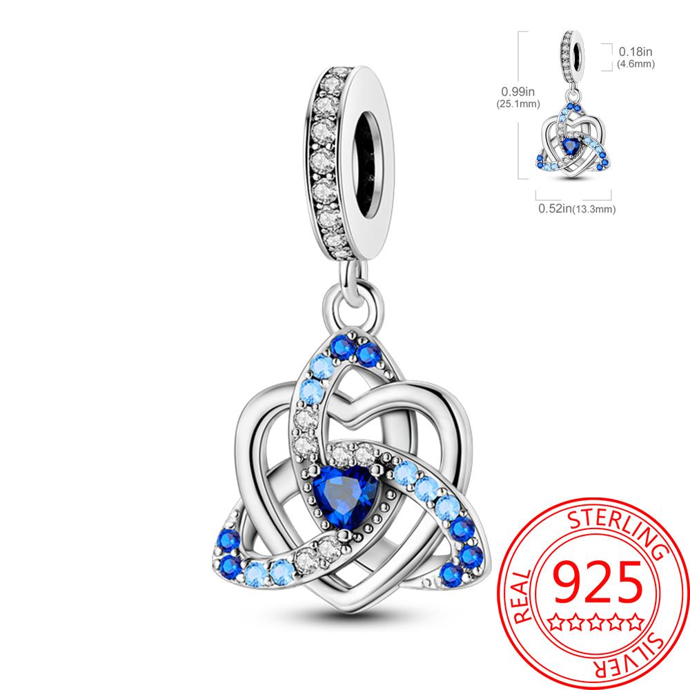 Mysterious Copper Love Evil Eyes Celtic Knot Palm Pendant Beads Safety Clip Fit Brand Bracelet Premium Gift Diy