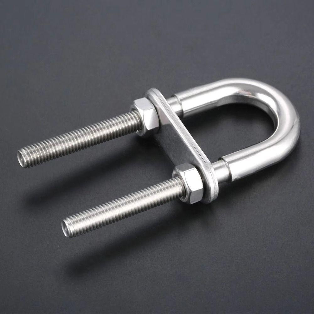1 Stuk Boeg Achtersteven Marine U-bout Metalen Schroefplaten Boot Hardware met Moer 304 Roestvrij Staal Oog Touw Tuigage Jacht Accessoires