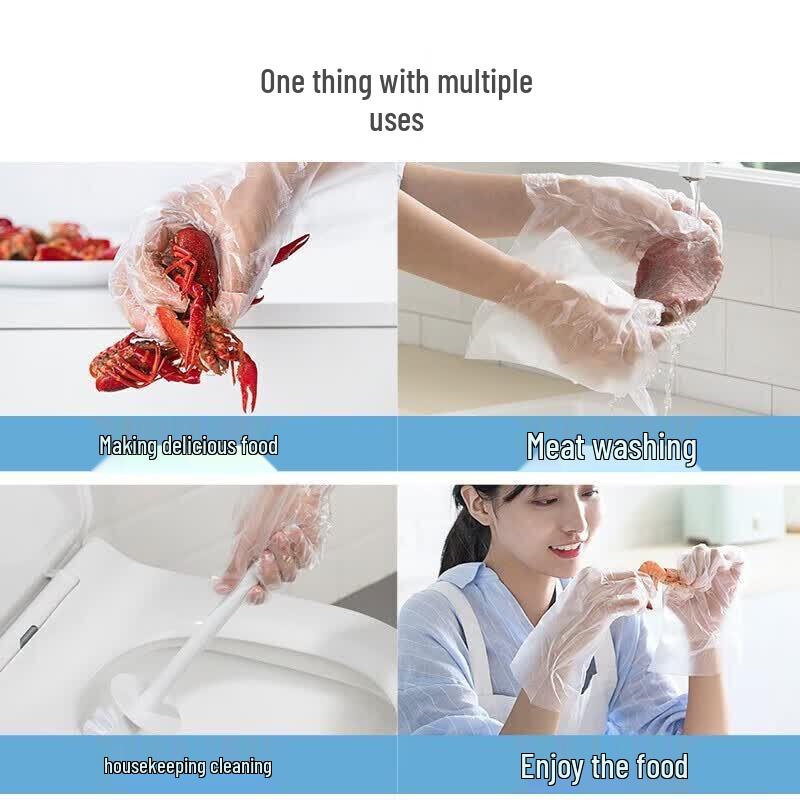 CHAHUA Disposable Antibacterial Food-Grade PE Gloves