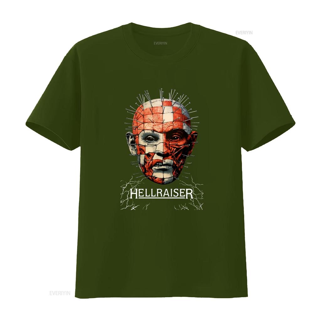 Hellraiser Pinhead Horror Movie Poster T Shirt for vintage Washed Stretched Slightly homme Soft Unisex Top For Everyday Wear