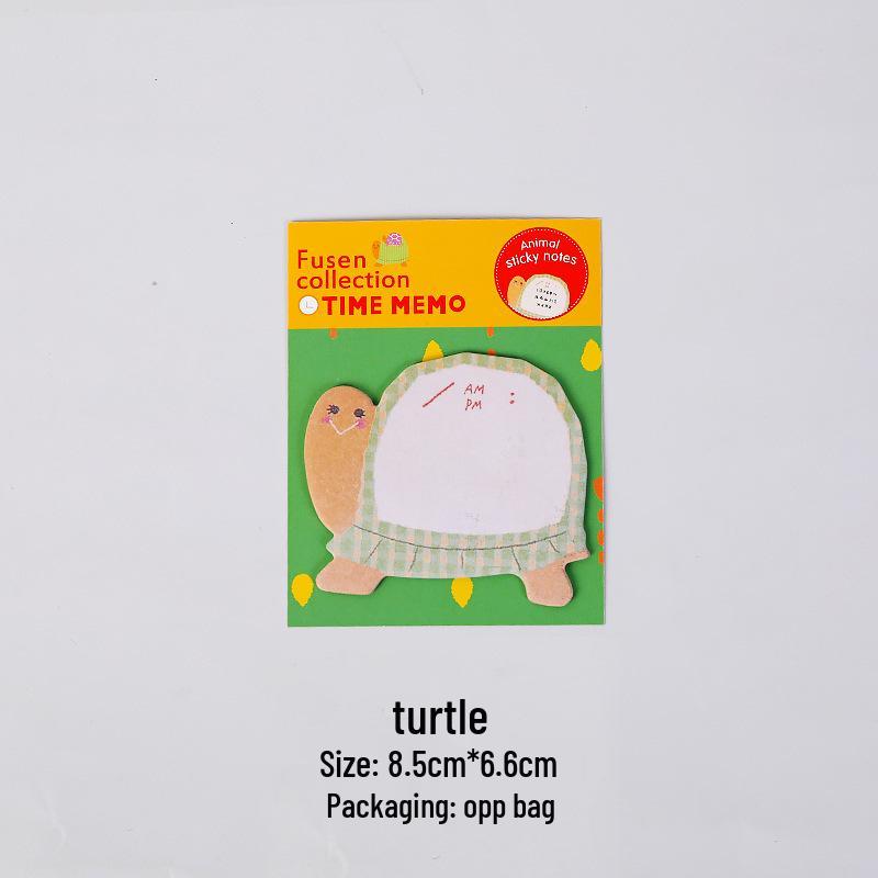 Koreanischer Cartoon Zoo Tier Notizblock - Niedliche Abreiß-Haftnotizen für Studenten