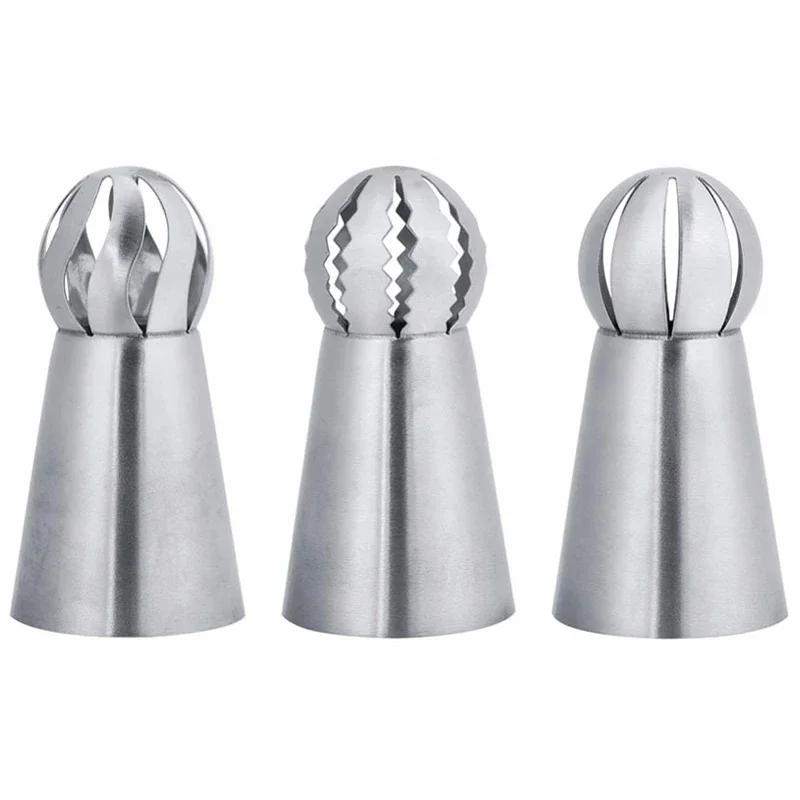 

3 шт./набор русских шариков, цветов, насадок для глазури, насадок для помадки, инструментов для украшения торта, кухонных кондитерских изделий, инструментов для выпечки кексов