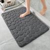 Coral Velour Embossed Pebble Door Mat Fluffy Carpet Bathroom Non-slip Rug Solid Color Rug Home Decorating Supplies