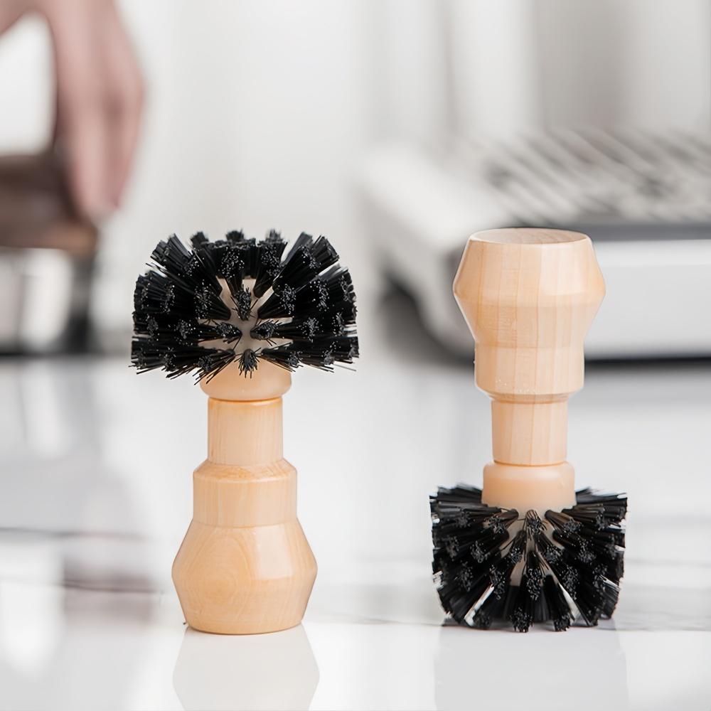 Coffee Machine Handle Cleaning Brush Wooden Handle Home Barista High Quality Durable Easy Clean Professional Coffee Accessories