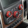 Red Center Console Headlight Switch Knob Trim Ring For Dodge RAM 1500 2013-2016
