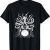 Octopus Playing Drums Drummer Drumming Gift T-Shirt