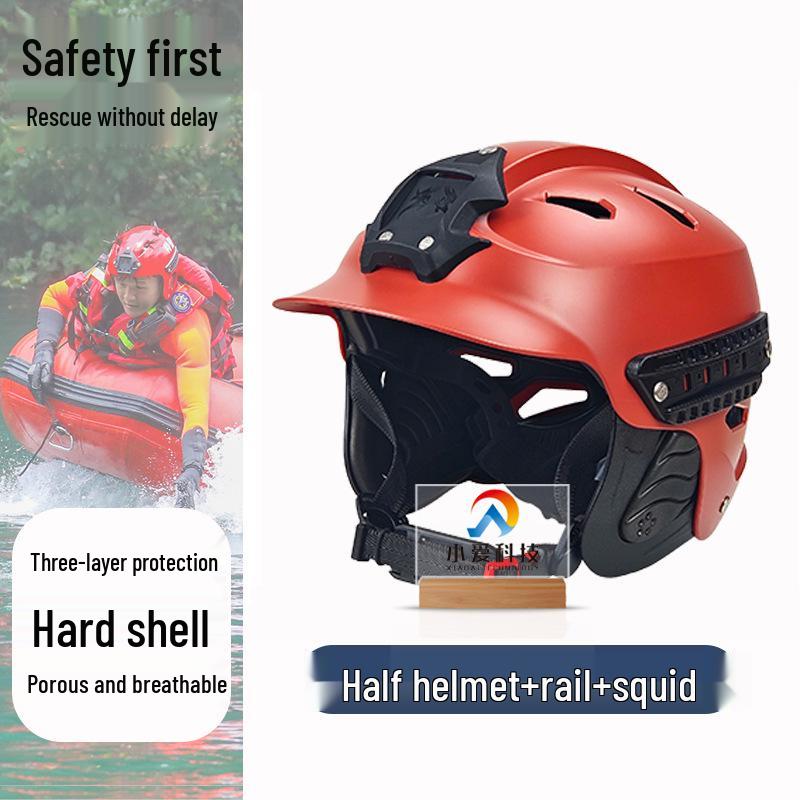 Marine Safety Helmet: Breathable, Impact-Resistant Full Face Protection for Water Sports and Flood Area Rescue.