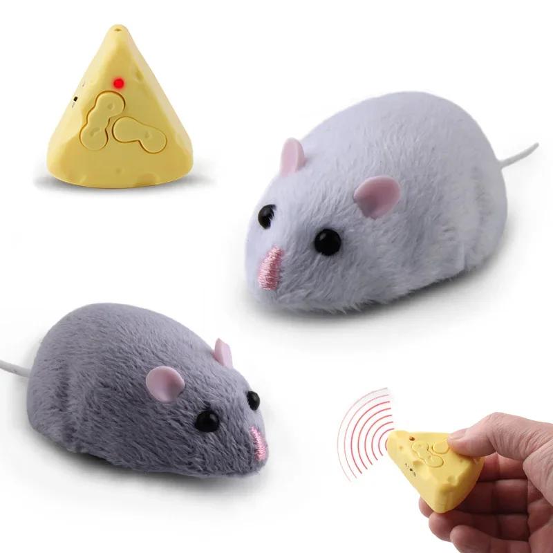 Electric Mini RC Mice Toy - IR Remote Control Simulation Rat Scary Prank Joke Trick Toy for Cat Dog & Kid as Electronic Pet Toy