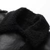 Autumn new women's clothing style design fashionable and versatile solid color square neck fur integrated coat