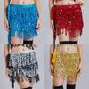Sequin Tassel Fringe Skirt Belly Dance Costume Hip Scarf Wrap Shimmering And Elegant
