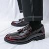 High Quality Spring Pointed Tassel Sleeve Casual Leather Shoes Brand for Men Fashionable Shiny Comfortable Non Slip,and Loafers
