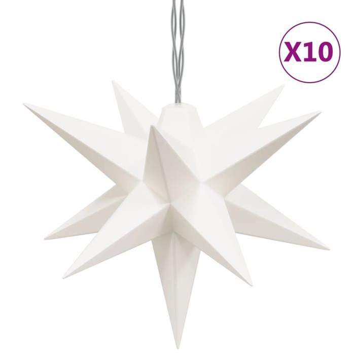 VidaXL Lumière de Noël 10 LED, Éclairage d'Étoile de Noël Suspendu, Décoration Lumineuse de Noël Fête Intérieur Extérieur, 356203