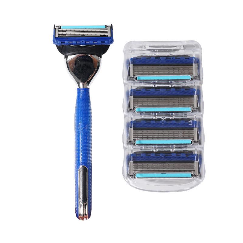 Universal Five-Layer Men's Razor: 5-Blade Manual Shaver Replacement