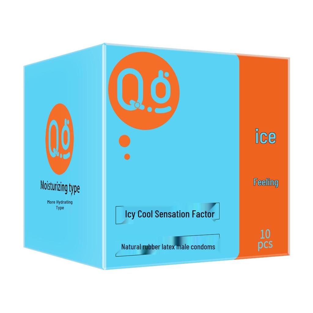 Q-point Hyaluronic Acid 001 Large Particle Delay Condoms - Long-lasting Contraceptives for Adults