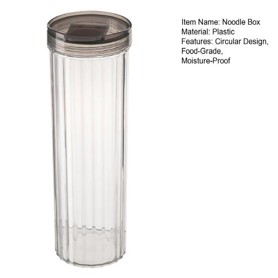 Circular Compact Noodle Box Food-Grade Plastic Sealing Moisture-Proof Design Large Capacity Transparent Storage Container