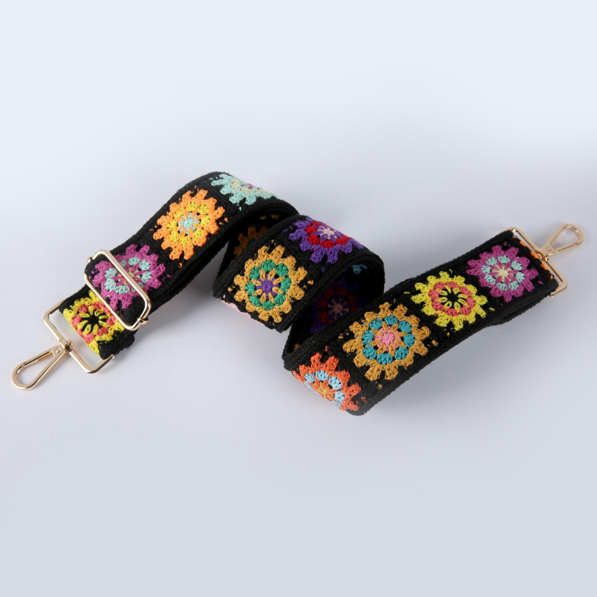 

New Versatile Women s Bag Strap Bohemian Embroidered Webbing Crossbody Strap Adjustable Length Single Shoulder Strap Accessories
