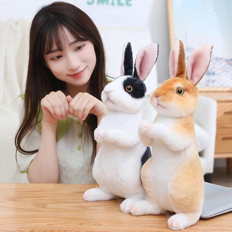 1pc Simulation Bunny Plush Doll Easter Bunny Party Gifts Home Decorating Ornaments Cute Figurines Photography Decoration Props