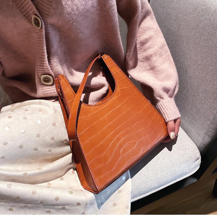 SCIONE Liten veske Nytt steinmønster Bærbar Liten firkantet veske Mote Casual Messenger-veske