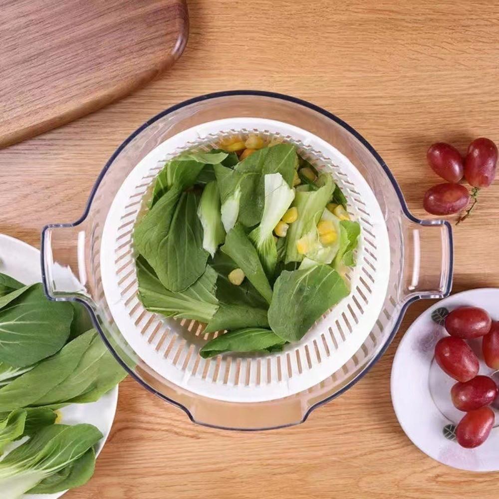 2 in 1 Salad Dryer Large Capacity Food Strainer Vegetable Salad Spinner  Vegetable Washing