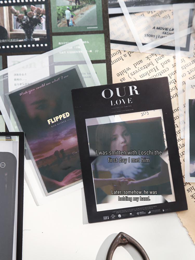 Retro Border Film Camera Stickers for DIY Collage & Journal Decoration