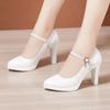 8 10 13cm Small Size 32-43 Elegant Thick Bottom Platform Pumps Women 2025 Fall Block High Heels Shoes Dress Model Office Party
