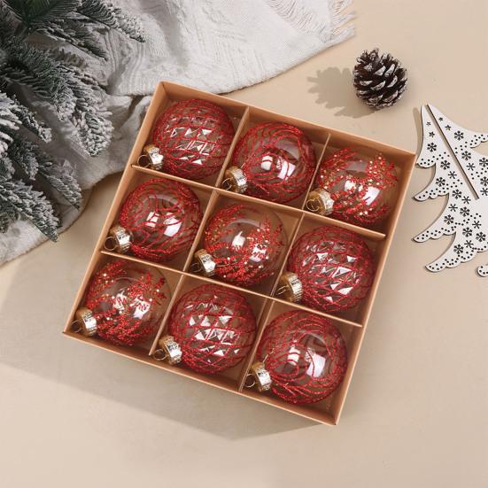 9 Pcs Christmas Ball Ornaments Shatterproof Christmas Decorative Balls Reusable Festival Hanging