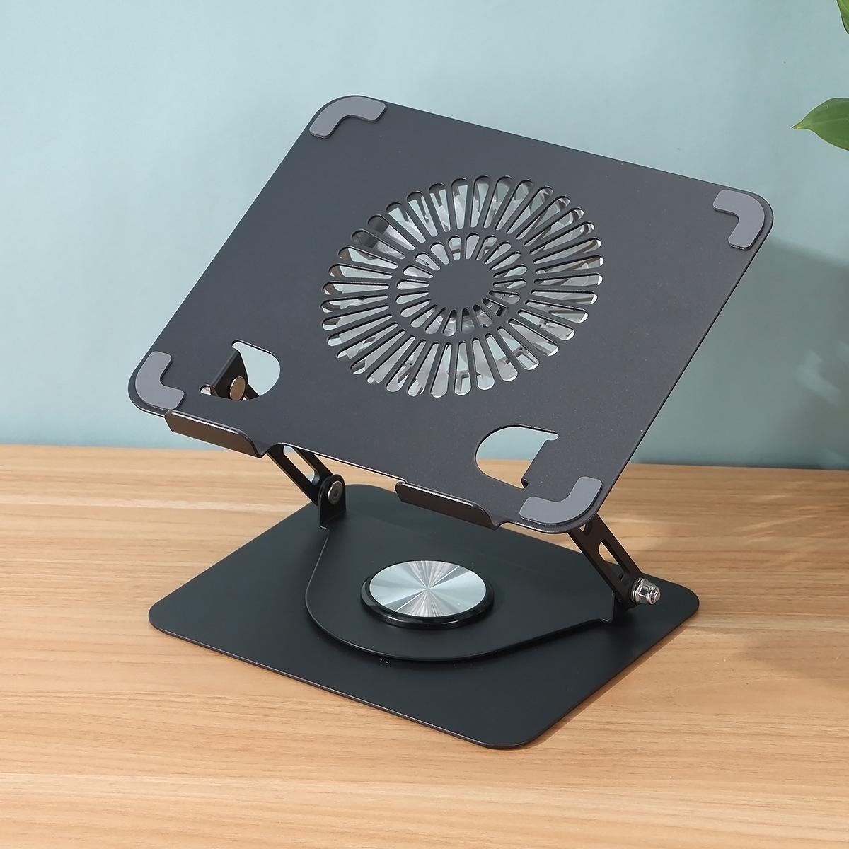 360° Rotating Carbon Steel Laptop Cooling Stand чёрный