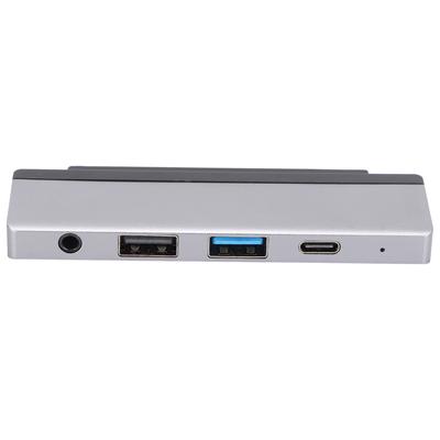 Genişletme Yuvası Tip C'den Yüksek Çözünürlüklü Multimedya Arayüzüne 5'i 1 Arada USB3.0 Hub Yerleştirme İstasyonu
