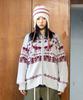 GLACK Gnt071 Kevin Nordic Pattern Knit Zip-Up (Gray)