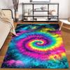 Colorful Galaxy Spiral Tie-Dye Carpet for Living Room Decoration Suitable for Use As an Anti-slip for Living Room Bedroom Sofas